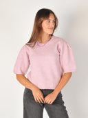 Roze gebreide top petronellamd