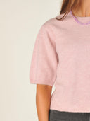 Roze gebreide top petronellamd