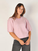 Roze gebreide top petronellamd