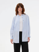 Lichtblauw gestreepte blouse rowanmd