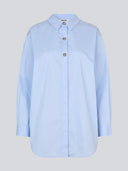 Lichtblauw gestreepte blouse rowanmd