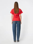Rood getailleerd t-shirt patayamd