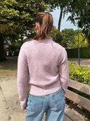 Roze wolmix vest tree
