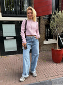 Roze wolmix vest tree