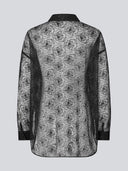 Zwarte transparante blouse roccomd