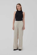 Beige linnen broek honormd pants