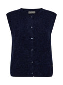 Donkerblauw gilet almine thora knit vest