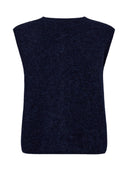 Donkerblauw gilet almine thora knit vest