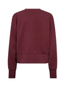 Bordeaux sweater met varsity print mmnima