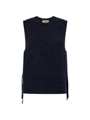 Donkerblauwe wolmix spencer mmthora