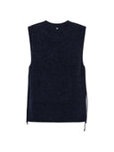 Donkerblauwe wolmix spencer mmthora