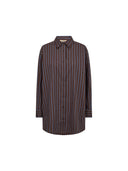 Donkerbruin gestreepte blouse mmdanika