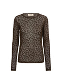 Donkerbruine mesh top mmloretta