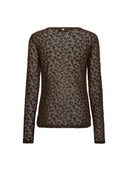 Donkerbruine mesh top mmloretta