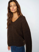 Bruine trui mmthora v-neck