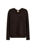 Bruine trui mmthora v-neck