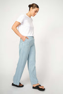 Gestreepte wide leg jeans vincent stripe pant