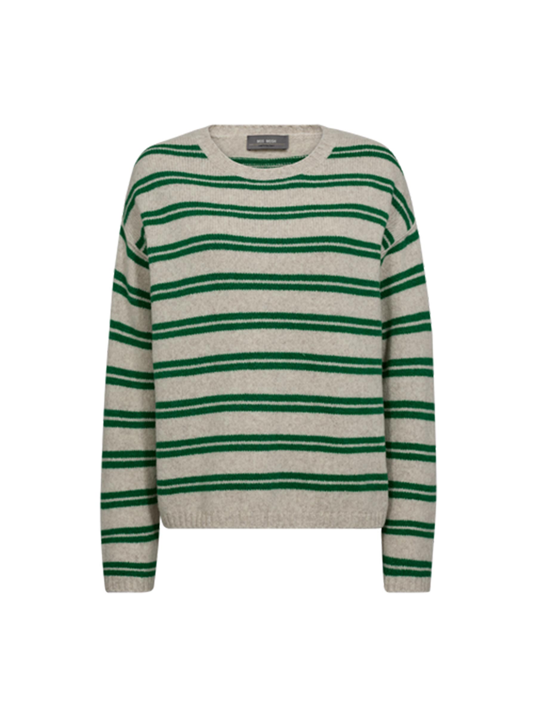 Gestreepte groene trui khai groen S - Main Image