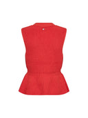 Rood gebreid gilet mmherbi