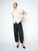 Zwarte barrel jeans mmrosy