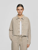 Zandkleurige denim blouse lio