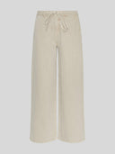 Zandkleurige wide leg jeans Lio