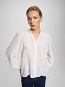 Crèmekleurige blouse blanka amrita shirt