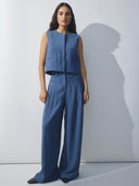 Blauw gilet frode waistcoat