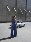 Blauwe wide leg pantalon frode hw pants