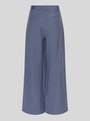 Blauwe wide leg pantalon frode