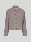 Bruin linnenmix jasje viana ginia