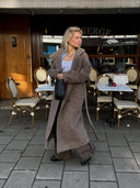 Bruine manteljas pamela coat chk