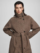 Bruine manteljas pamela coat chk