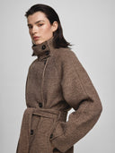 Bruine manteljas pamela coat chk