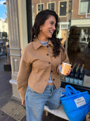 Camel getailleerde jacket esmeralda