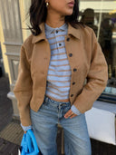 Camel getailleerde jacket esmeralda