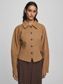 Camel getailleerde jacket esmeralda