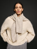 Crèmekleurige trui thira salmia pullover