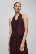 Bruine top naira claritta halterneck