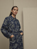 Donkerblauwe blouse tita