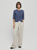 Donkerblauw gebreid vest aubree east