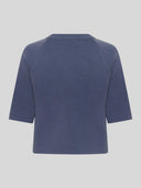 Donkerblauw gebreid vest aubree east