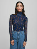 Donkerblauwe longsleeve ginie illenora ls top