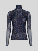 Donkerblauwe longsleeve ginie illenora ls top
