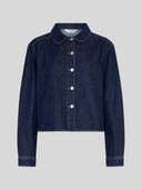 Donkerblauwe denim blouse adna alena