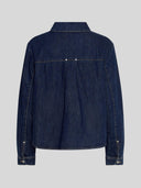 Donkerblauwe denim blouse adna alena