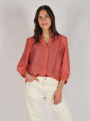 Donkerroze blouse ramona rikkelia