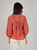 Donkerroze blouse ramona rikkelia