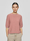 Roze gebreide pullover catina pilla