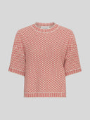 Roze gebreide pullover catina pilla